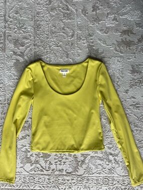 Open Edit Long-Sleeve Scoop Neck Top